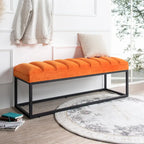Modern Metal Base Upholstered Bench for Bedroom for Entryway