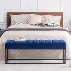 Modern Metal Base Upholstered Bench for Bedroom for Entryway