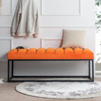 Modern Metal Base Upholstered Bench for Bedroom for Entryway