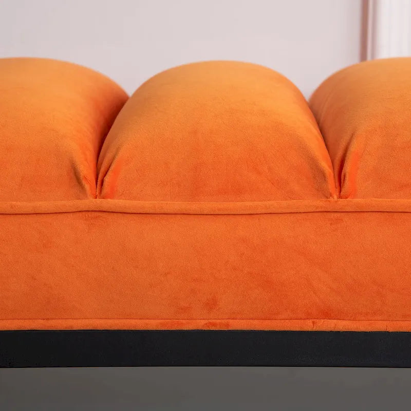 Modern Metal Base Upholstered Bench for Bedroom for Entryway