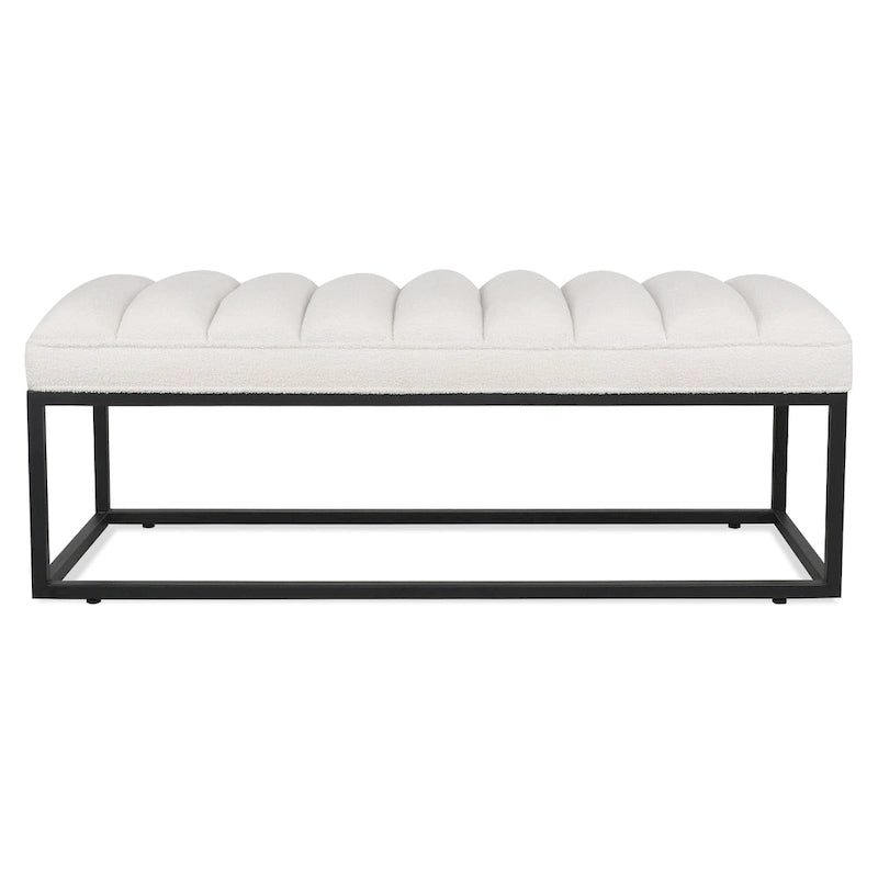Modern Metal Base Upholstered Bench for Bedroom for Entryway