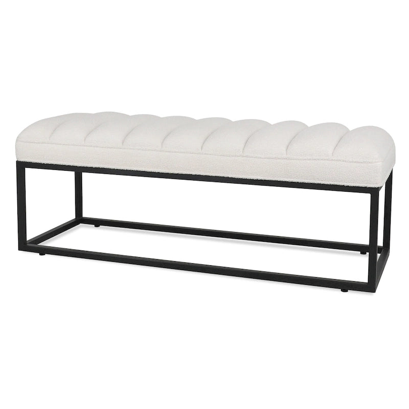 Modern Metal Base Upholstered Bench for Bedroom for Entryway