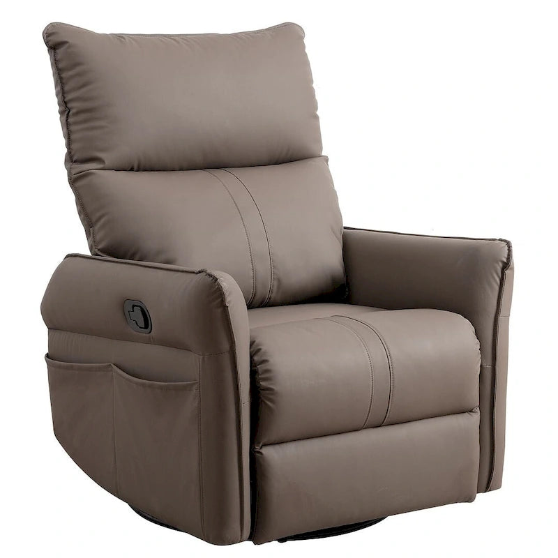 Modern PU Leather Rocker Seating Glider Swivel Recliner Chair