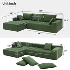 Merax Modular Sectional Living Room Sofa Set for Living Room, Bedroom, Salon