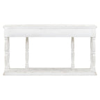 Retro Senior Console Table for Hallway Living Room Bedroom with 4 Front Facing Storage Drawers and 1 Shelf