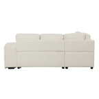 Sectional Sofa Pull Out Sofa Bed with Storage Ottoman, Convertible Sleeper for Living Room