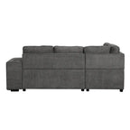 Sectional Sofa Pull Out Sofa Bed with Storage Ottoman, Convertible Sleeper for Living Room