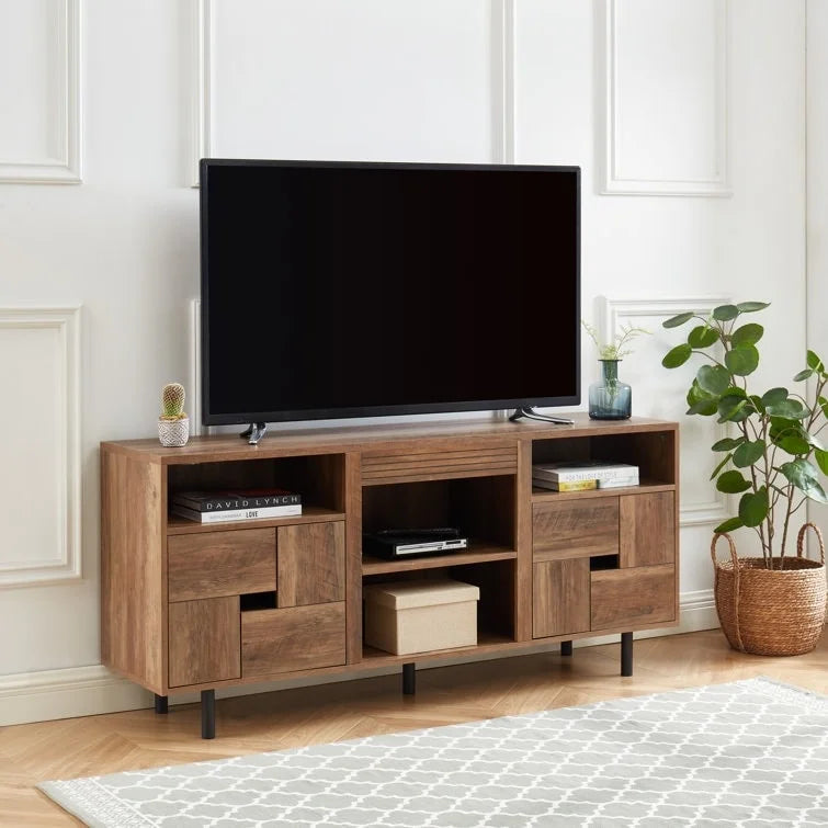 60 Wood Media Console TV Stand Classic Entertainment Center
