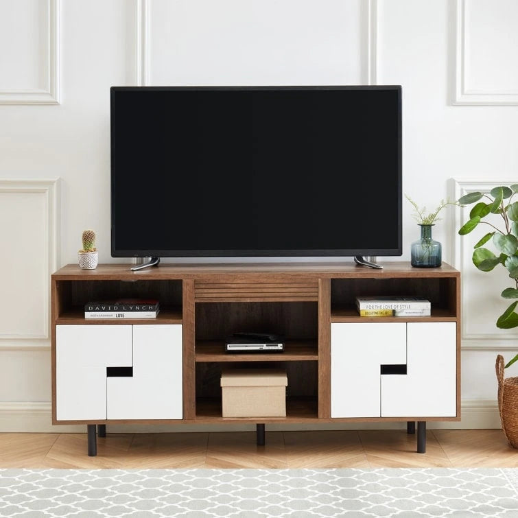 60 Wood Media Console TV Stand Classic Entertainment Center