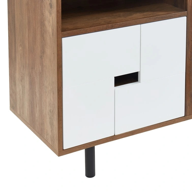 60 Wood Media Console TV Stand Classic Entertainment Center