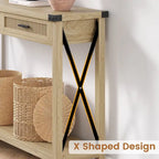 Entryway Table, Console Table Wood Sofa Table with Storage Drawers