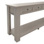 Console Table/Sofa Table with Storage Drawers and Bottom Shelf for Entryway Hallway