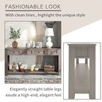 Console Table/Sofa Table with Storage Drawers and Bottom Shelf for Entryway Hallway