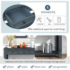 Console Table/Sofa Table with Storage Drawers and Bottom Shelf for Entryway Hallway