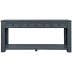 Console Table/Sofa Table with Storage Drawers and Bottom Shelf for Entryway Hallway