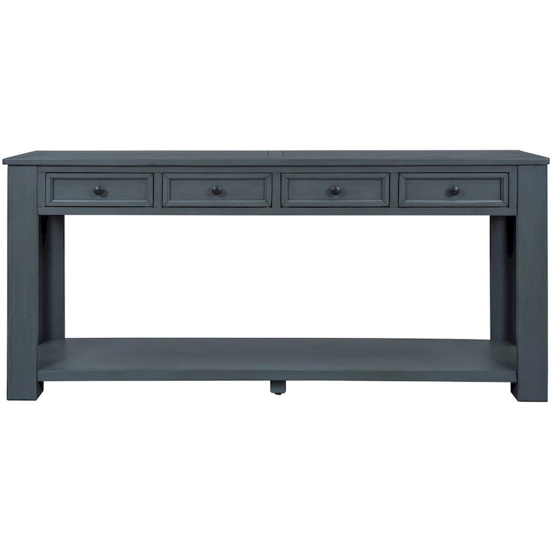 Console Table/Sofa Table with Storage Drawers and Bottom Shelf for Entryway Hallway