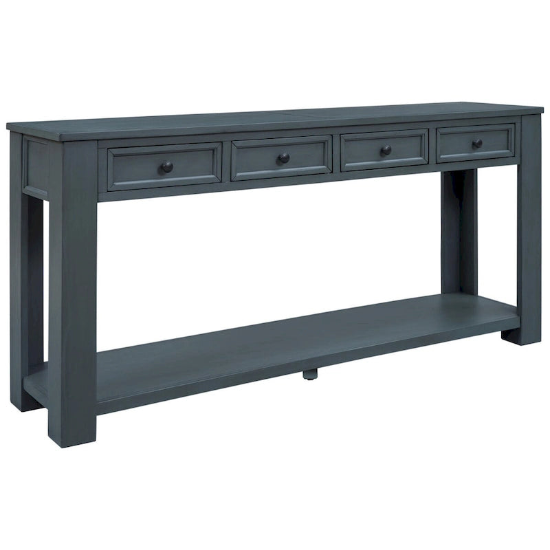 Console Table/Sofa Table with Storage Drawers and Bottom Shelf for Entryway Hallway