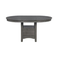 Wood Dining Table With Storage in Medium Grey