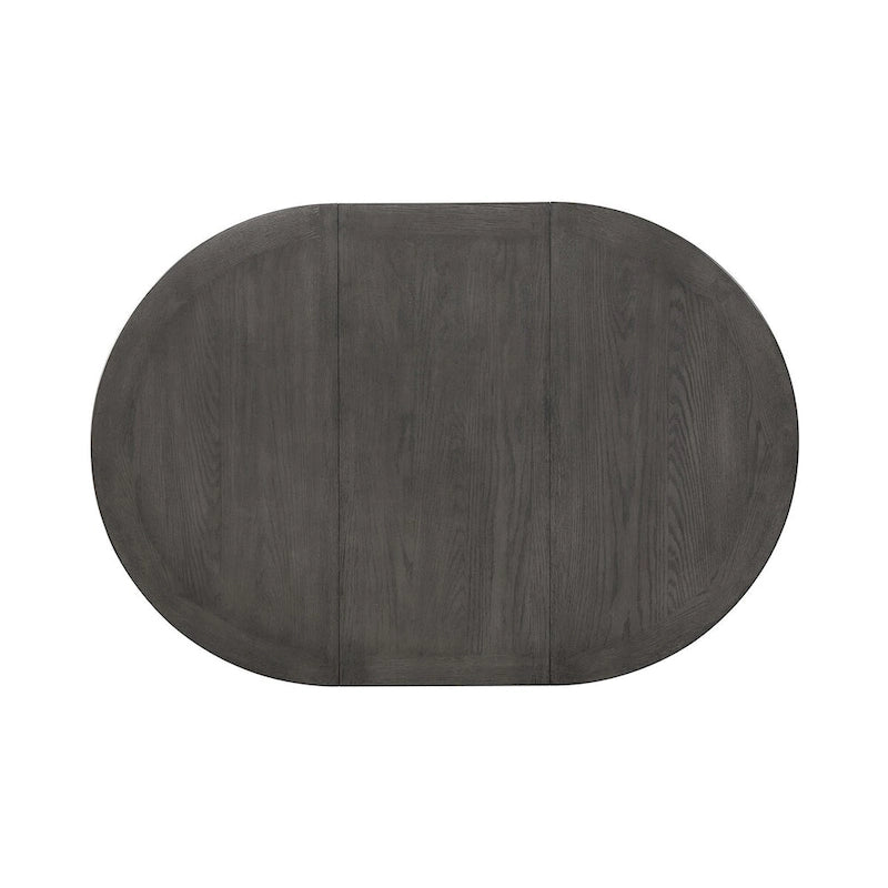 Wood Dining Table With Storage in Medium Grey