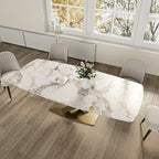 Modern Rectangle Sintered Stone Large Dining Table