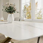 Modern Rectangle Sintered Stone Large Dining Table
