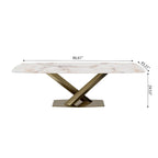Modern Rectangle Sintered Stone Large Dining Table
