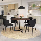 Amisco Joelle Solid Wood Table and Camilla Chairs 5-Pieces Dining Set