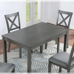 Classic Rectangular Counter Height Wooden Dining Table for Small Space - Gray