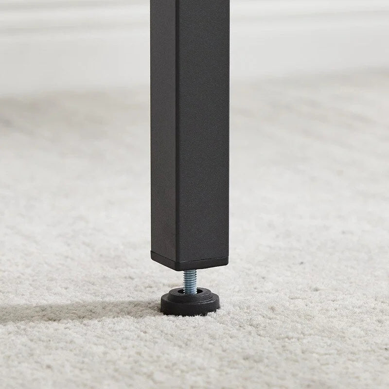 Eureka Industrial Bar Table Set, 3-Piece Dining Table and PU Upholstered Stools Set, Small Counter Height Pub Bistro Table Set