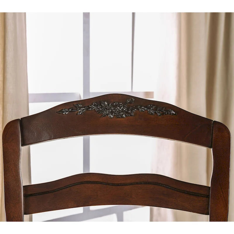 Shak Traditional Brown Wood 7-Piece Dining Set with Leaf by Furniture of America