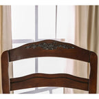 Shak Traditional Brown Wood 7-Piece Dining Set with Leaf by Furniture of America