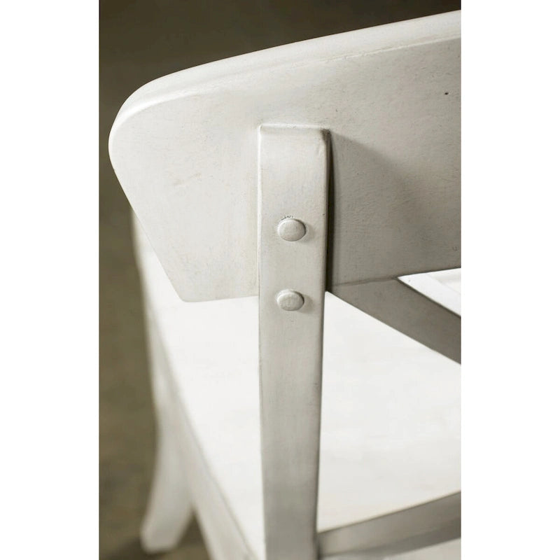 Roundhill Furniture Harola Cross-back Dining Side Chairs in Set of 2, Smoky White Finish