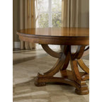 Tynecastle Round Pedestal Dining Table with One 18 Leaf - 60x30x60