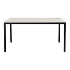 Aurelle Home Pariso Modern White Marble-Top Table - 60 W x 30 H x 36 D