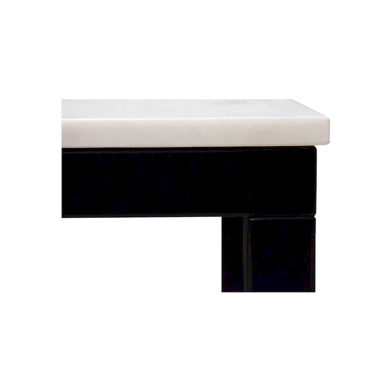 Aurelle Home Pariso Modern White Marble-Top Table - 60 W x 30 H x 36 D