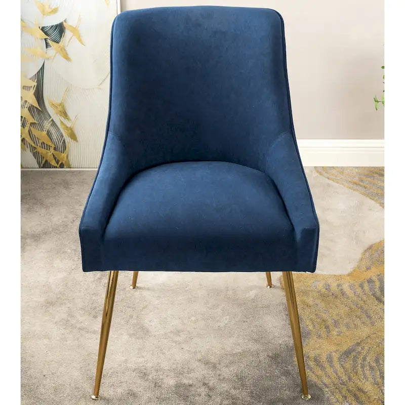 Mid Century Velvet Upholstered Dining Chair