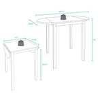 Wings Solid Wood Dining Room Drop Leaf Table - 39.25W x 23.25D x 29H