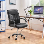 Yaheetech Contemporary PU Leather Executive Chair with High Back