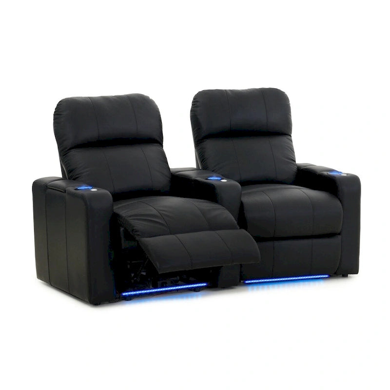 Octane Turbo XL700 Power Leather Home Theater Seating Set (Row of 2)