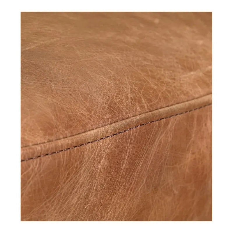 Aurelle Home Industrial Cappuccino Leather and Iron Club Chair