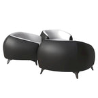 3-Piece Sofa Set Upholstered PU Leather with Solid Wood Frame and Steel Legs Opula Series by LeisureMod