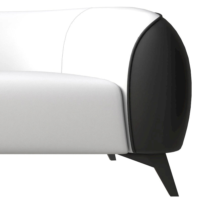 3-Piece Sofa Set Upholstered PU Leather with Solid Wood Frame and Steel Legs Opula Series by LeisureMod