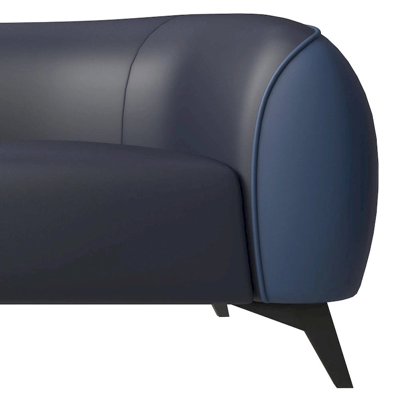 3-Piece Sofa Set Upholstered PU Leather with Solid Wood Frame and Steel Legs Opula Series by LeisureMod