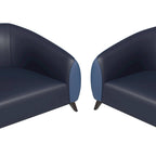 3-Piece Sofa Set Upholstered PU Leather with Solid Wood Frame and Steel Legs Opula Series by LeisureMod