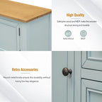 Vintage Console Table with Four Small Drawers and Bottom Shelf