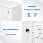 Vintage Console Table with Four Small Drawers and Bottom Shelf