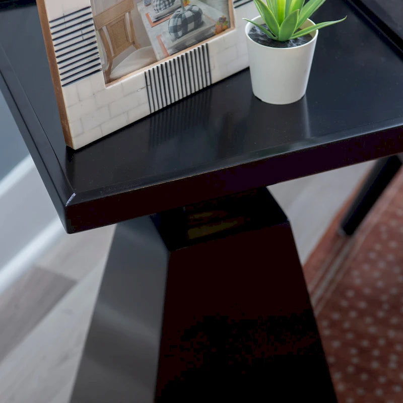 Cerise Wood Contemporary Side Table