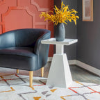 Cerise Wood Contemporary Side Table