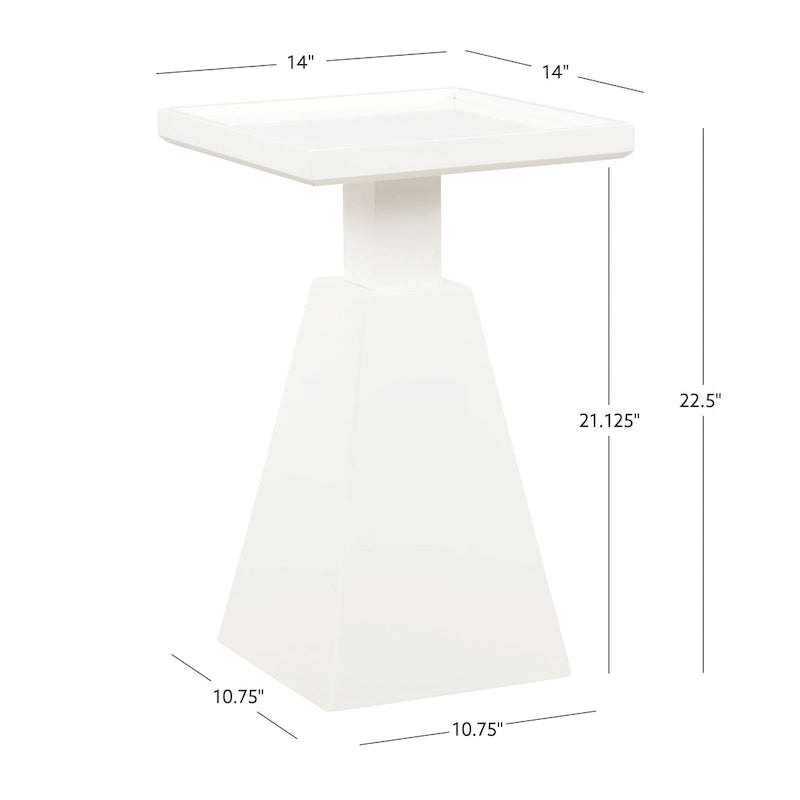 Cerise Wood Contemporary Side Table