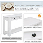 Nestfair Entryway Console Table Sofa Table with Storage Drawers and Bottom Shelf